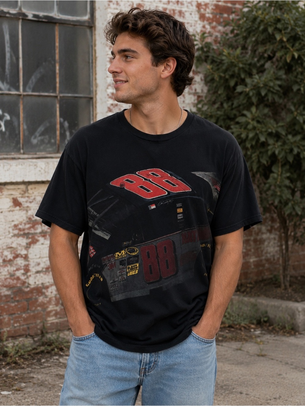 Dale Earnhardt Jr #88 NASCAR Racing black tee